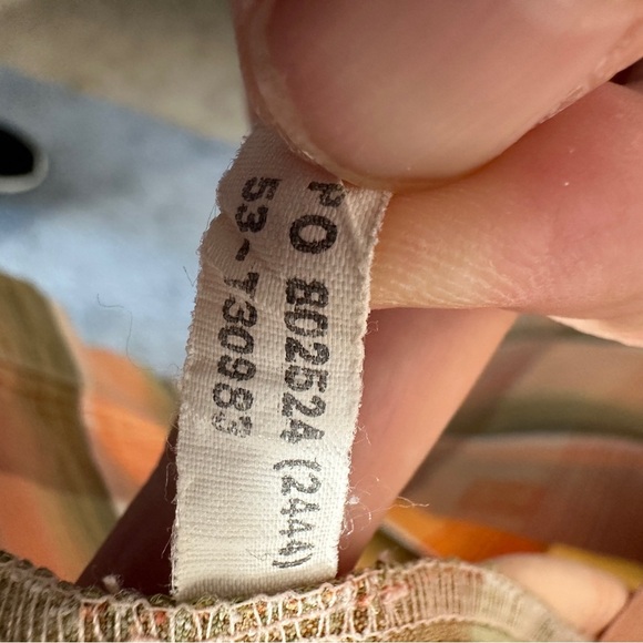 Tommy Bahama XXL Plaid Short Sleeve Shirt - Peach and Green, Tencel - Picture 8 of 11